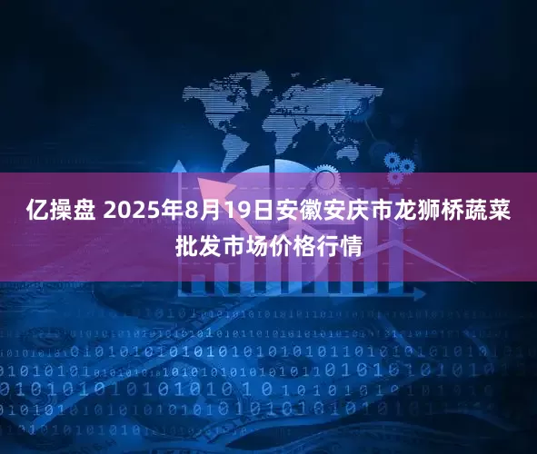 亿操盘 2025年8月19日安徽安庆市龙狮桥蔬菜批发市场价格行情